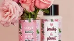 Pink Love Beauty and Planet bottles and pink roses