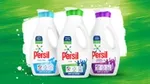 Three Persil bottles made from recycled plastic. We use PCR for our OMO, Persil, Skip and Surf Excel brands in all regions.