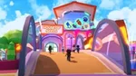 A still from Sunsilk’s Roblox world. A girl avatar runs towards the House of Skills to find free learning resources.